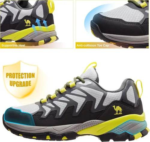 Vista 4 de CAMELSPORTS Zapatos de senderismo para mujer, impermeables, ligeros, antideslizantes, transpirables, para exteriores, para senderismo y caminar