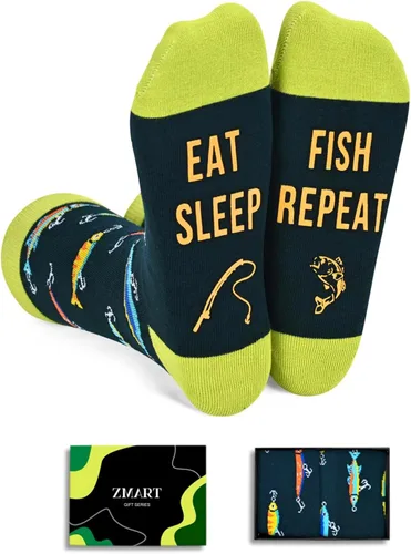 Vista 9 de Zmart Gifts for Sports Lovers - Running Yoga Dance Skater Fishing Gifts, Funny Socks