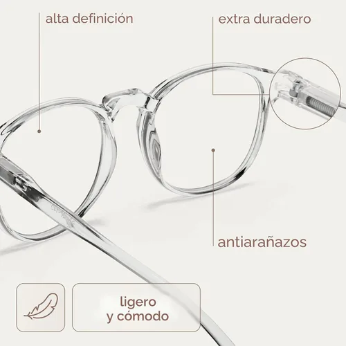 Vista 6 de IBOANN - Lentes con filtro de luz azul para mujeres y hombres, paquete de 3 unidades, armazón redonda estilo retro a la moda, lentes falsos vintage