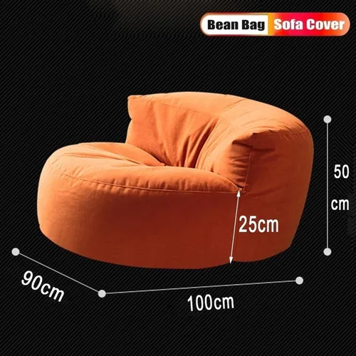 Vista 2 de SXBCyan Funda para puf de felpilla gruesa y suave, para niños y adultos, sin relleno, lavable, asiento esquinero, puf, muebles otomanos