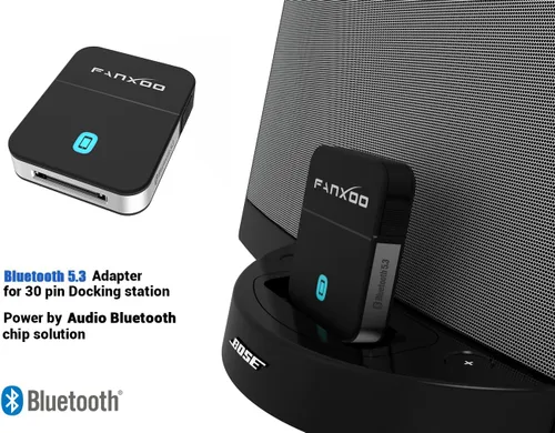 Vista 3 de DockPro Adaptador Bluetooth 5.3 de 30 pines para Bose Sounddock Adaptador de 30 pines a Lightning Bluetooth Compatible para estación de acoplamiento