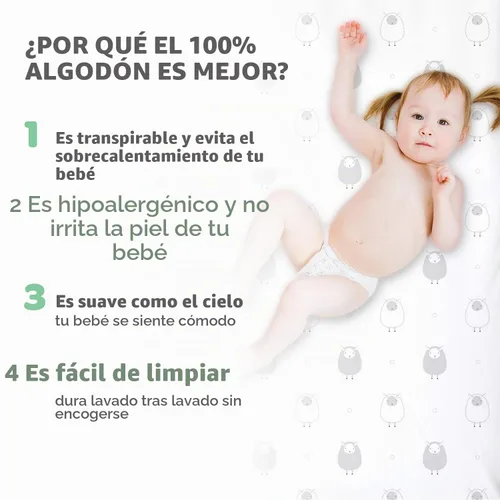 Vista 4 de Sábanas ajustables para cuna de bebé, 18 x 36 x 2 pulgadas, compatibles con Arms Reach Co Sleeper Cambria, Clear Vue, Mini Ezee, moisés, algodón