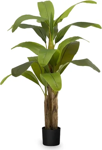 Vista 11 de Maia Shop - Árbol de plátano artificial, 4 pies, maceta negra incluida Banana