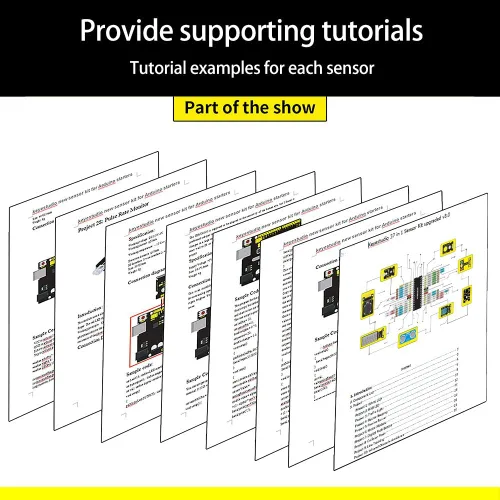 Vista 2 de KEYESTUDIO Kit de sensores 37 en 1, 37 módulos de sensores, kit de inicio para programación Arduino Mega R3 2560 Raspberry Pi, componentes