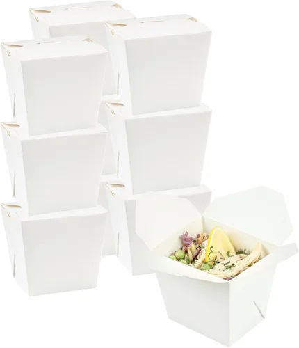 Vista 8 de Restaurantware Cajas chinas para llevar, paquete de 25 cajas de 16 onzas, resistentes a la grasa, recipientes de comida para llevar, desechables