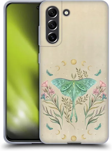 Vista 10 de Head Case Designs Officially Licensed Episodic Drawing Autumn Light Underwings Illustration Animals Gel Case [Military Grade] Compatible with
