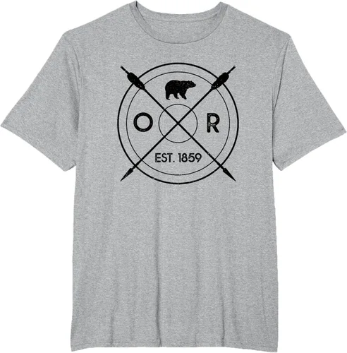 Vista 34 de Oregon Beaver State Bear OR Est. 1859 - Camiseta de regalo, gris, S