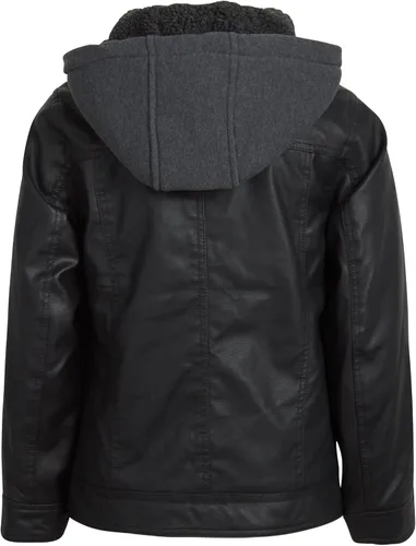 Vista 6 de URBAN REPUBLIC Chaqueta de piel sintética con capucha de forro polar para niños