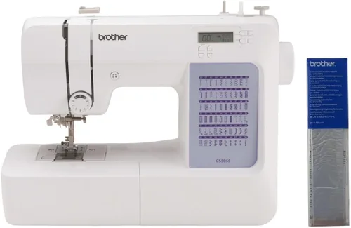 Vista 9 de Máquina de coser computarizada Brother CS5055, 60 puntadas integradas, pantalla LCD, incluye 7 pies y paquete de adornos de 5 pies SA5FTPKG