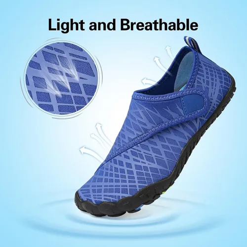 Vista 4 de Zapatos acuáticos para niños y niñas, suela ligera y cómoda, fácil de caminar, calzado acuático y deportivo antideslizante