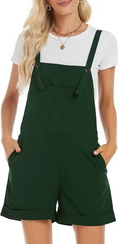 Vista 4 de Mokayee Overol casual de verano para mujer, holgado, lindo, sin mangas, con bolsillos