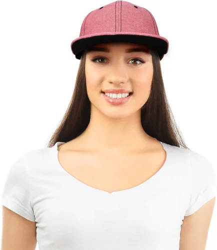 Vista 11 de DALIX Gorra de béisbol de alta calidad con diseño de pico plano, gorra estructurada a presión en la parte trasera Chambray