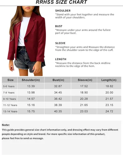 Vista 3 de Chaqueta de traje de solapa de color sólido para niñas, chaqueta larga con botones