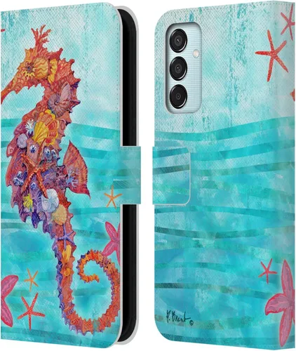 Vista 9 de Head Case Designs Officially Licensed Paul Brent Agate Mermaid Coastal Leather Wallet Case Compatible with Samsung Galaxy M15/F15 5G