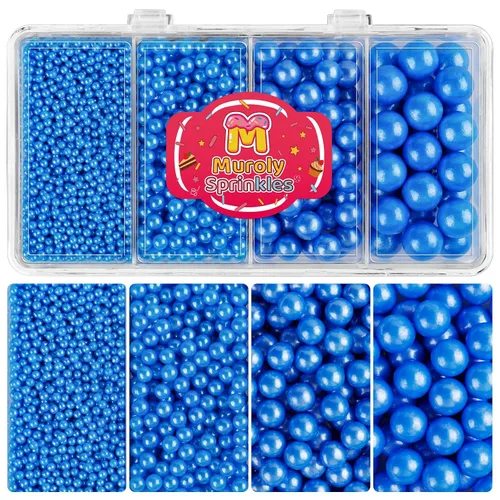 Vista 18 de Perlas comestibles para la decoración de pasteles, chispas de perlas negras Oro blanco plata negro