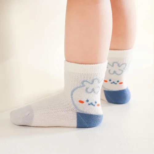 Vista 4 de Calcetines para bebés y niños pequeños, paquete de 8 calcetines de algodón para bebé, verano, primavera y otoño