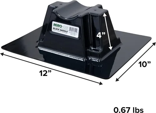 Vista 3 de Paquete de 6 soportes negros para tuberías de techo de sillín – Soporte de tubo fabricado en Estados Unidos para tubos de hasta 3.5 pulgadas
