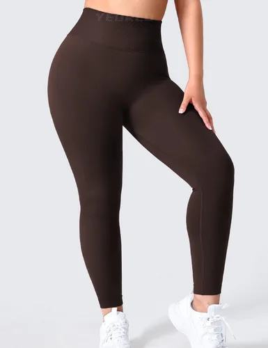 Vista 4 de YEOREO - Leggings de entrenamiento para mujer, sin costuras, cintura alta, pantalones de yoga adelgazantes