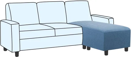 Vista 103 de H.VERSAILTEX Funda Deslizable para Otomana Rectangular Ajuste de Longitud 29"-34" Reposapiés Fundas Deslizables para Sofá Funda para Taburete