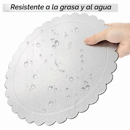 Vista 5 de Tebery Paquete de 15 tablas redondas para tartas, platos de cartón resistentes de 10 pulgadas, círculos de pizza a prueba de grasa para postres