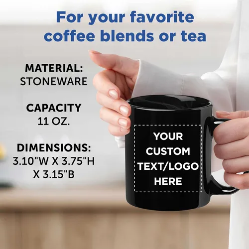 Vista 4 de Tazas de café de cerámica personalizadas para el Día del Padre, 11 onzas, juego de 10/50/100, paquete personalizado a granel, juego de tazas de café