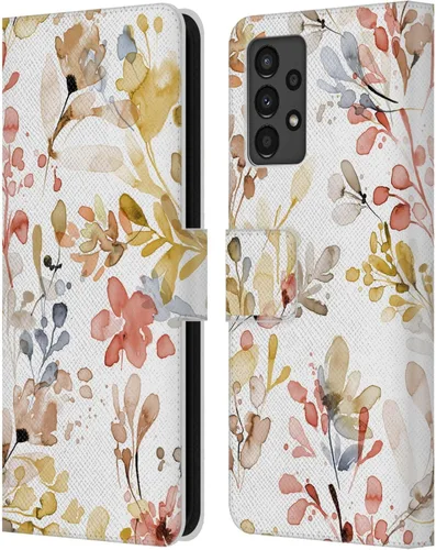 Vista 203 de Head Case Designs Officially Licensed Ninola Beige Wild Grasses Leather Wallet Case Compatible with Samsung Galaxy A07 4G