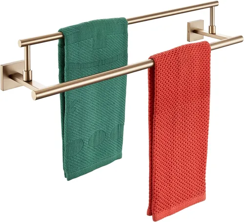 Vista 21 de Toallero de mano KOKOSIRI de 16 pulgadas, toallero de baño para estante de gabinete de baño, barras de toallas, acero inoxidable cepillado dorado