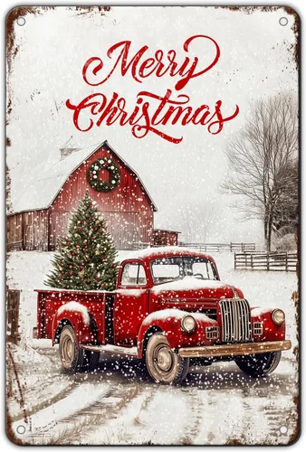 Vista 9 de Letreros de Navidad de Metal Vintage de Lata, May You Never to Too Grown Up to Search The Skies Christmas Eve 8x12 Pulgadas Arte Rústico de Pared