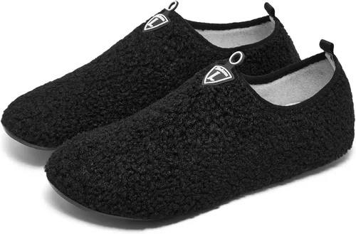 Vista 2 de Limberun Men Women's Fuzzy Curly Fur Memory Slippers Foam Loafer