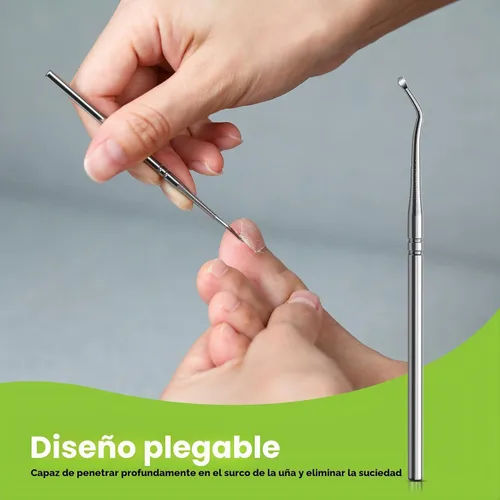 Vista 2 de BEZOX Juego de Corrector de Uñas Encarnadas - 40 Piezas de Tiras Enderezadoras de Uñas sin Dolor con Elevador de Uñas del Pie - Kit de Herramientas