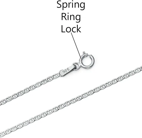Vista 2 de Savlano Collar de plata de ley 925 de 0.071 in de plata de ley italiana para hombres y mujeres, fabricado en Italia, viene con una caja de regalo