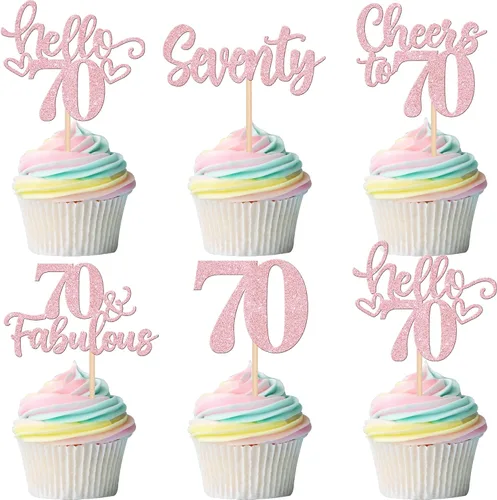 Vista 93 de 30 piezas de adornos para cupcakes de 12 cumpleaños feliz, brillantes doce, hola 12, felicitaciones a 12 años, adornos para cupcakes, 12