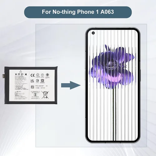 Vista 6 de Batería de repuesto NT01 compatible con Nothing Phone 1 A063, 3.87V 4500mAh, con kit de herramientas de reparación