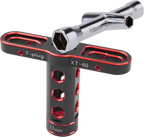 Vista 3 de Herramienta de coche RC 0.669 in adaptador hexagonal llave de rueda con 0.157 in, 0.197 in, 0.217 in, 0.276 in, llave hexagonal compatible