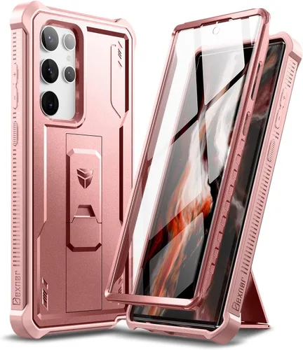 Vista 8 de Dexnor Funda para Samsung Galaxy S22 Ultra, [Protector de pantalla integrado y soporte] Protección de grado militar resistente de trabajo pesado a