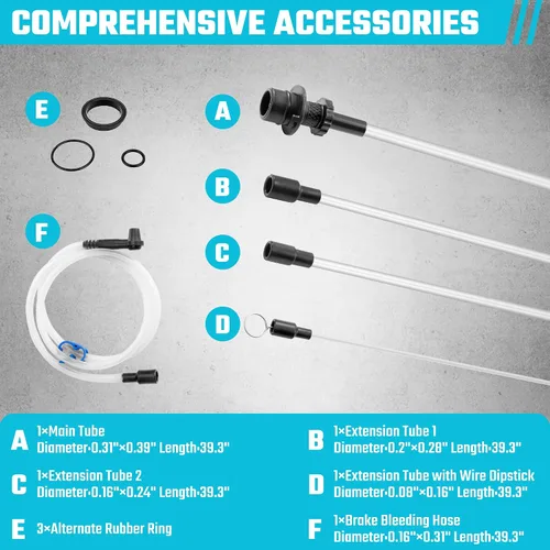 Vista 5 de DURATECH Bomba extractora de aceite de 6.5 L neumática/manual, extractor de fluidos con unidades de almacenamiento de tuberías, Extractor de bomba