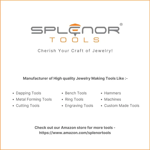 Vista 7 de Splenor Tools Bloque de Acero de 11 Cavidades para Repujado y Formado - para Fabricación de Joyas - Herramienta de Formado de Metal - Matriz