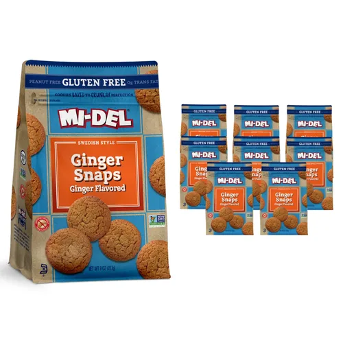Vista 9 de Mi-Del Galletas con chispas de chocolate sin gluten, galletas de chocolate crujientes, certificadas sin OMG, 0.00 oz de grasa trans, galletas