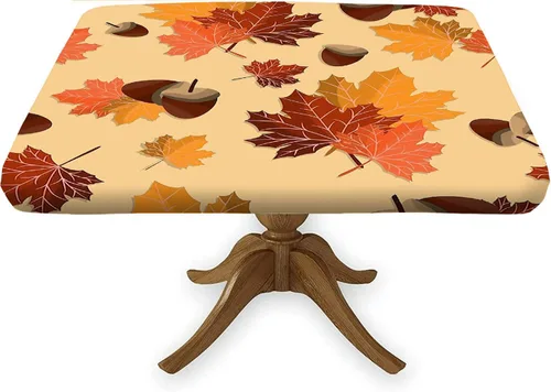 Vista 24 de Mantel cuadrado geométrico, ajustable, color turquesa, verde azulado degradado, con borde elástico, resistente a derrames y manchas, para mantel