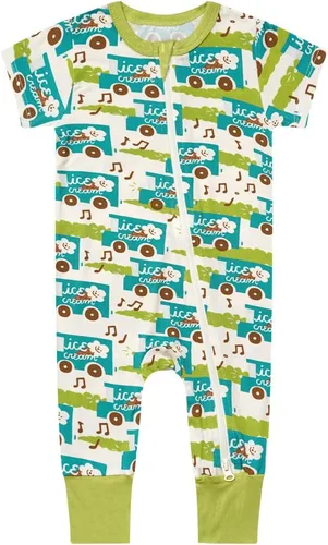 Vista 20 de Teach Leanbh Pijama de viscosa de bambú unisex para niños pequeños Azul Blanco/Cocodrilo