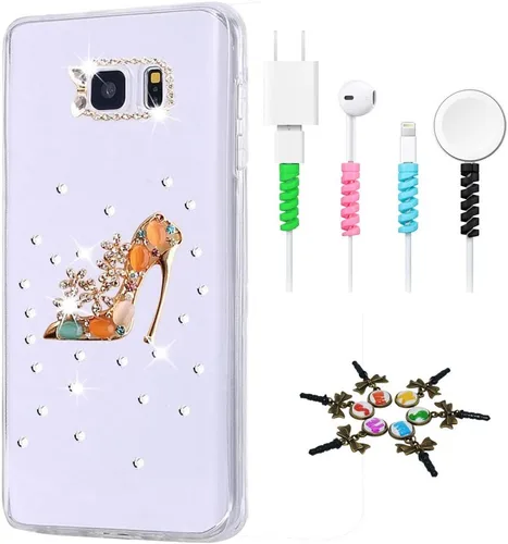 Vista 15 de Bling Case SSSGCDwCPSeries-5 - Funda con tapa y cristales brillantes, diseño 3D hecho a mano