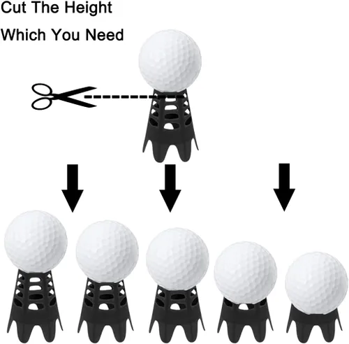 Vista 4 de Tees de golf de plástico, tees de simulador de golf para el hogar, tees de golf para exteriores e interiores, simulador de práctica y entrenamiento