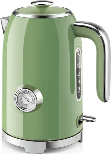 Vista 11 de SUSTEAS Tetera Eléctrica - Hervidor de Agua Caliente de 57 oz para Té con Termómetro, Tetera de Acero Inoxidable de 1500W de Calentamiento Rápido
