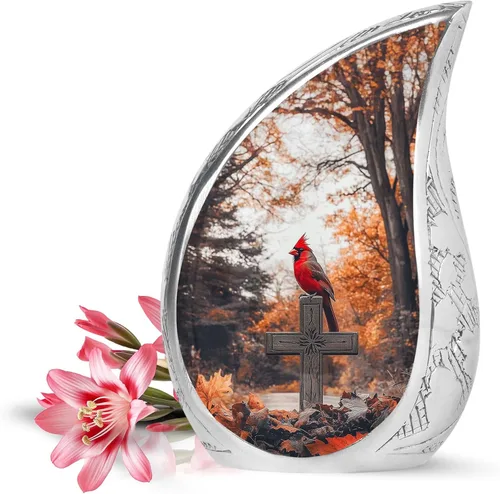 Vista 27 de YATSKIA Urnas de cremación de mariposa rosa para cenizas humanas, hombre adulto, urna funeraria para cenizas para mujeres, paquete de 1, 3 pulgadas