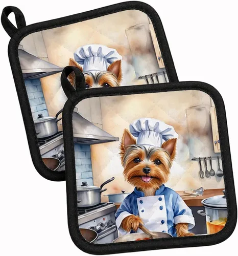 Vista 91 de Caroline's Treasures Coton de Tulear El Chef Par de Agarraderas de Ollas de Cocina Resistentes al Calor Juegos de Agarraderas de Ollas Almohadillas