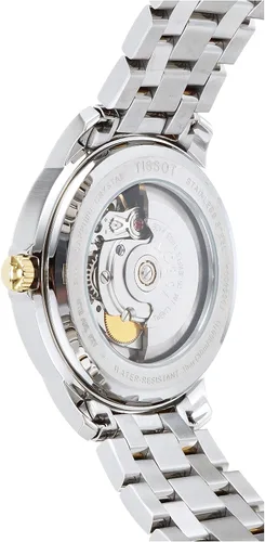 Vista 4 de Tissot Mens Automatics III - Caja de acero inoxidable 316L con revestimiento de PVD oro amarillo gris acero inoxidable 19 T0654302205100 Gris Reloj