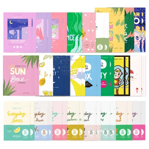 Vista 13 de FACETORY K Beauty Mascarilla Facial para el Cuidado de la Piel - FAVORITE 11 COLLECTION Juego de Mascarillas Faciales Mascarilla Facial Coreana