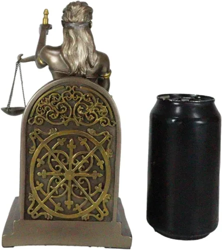 Vista 8 de Ebros Gift Figura de ley y orden judicial de 8 pulgadas de alto, escultura de diosa griega La Justica en acabado de resina de bronce sintético