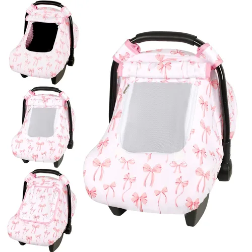 Vista 9 de Funda de asiento de automóvil para bebé, funda de asiento de automóvil resistente al viento para niñas pequeñas, toldo cálido para asiento