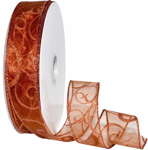Vista 32 de Morex Ribbon Cintas transparentes con purpurina con espiral, cinta navideña para manualidades y decoraciones de Navidad, envoltura de regalos, 1.5